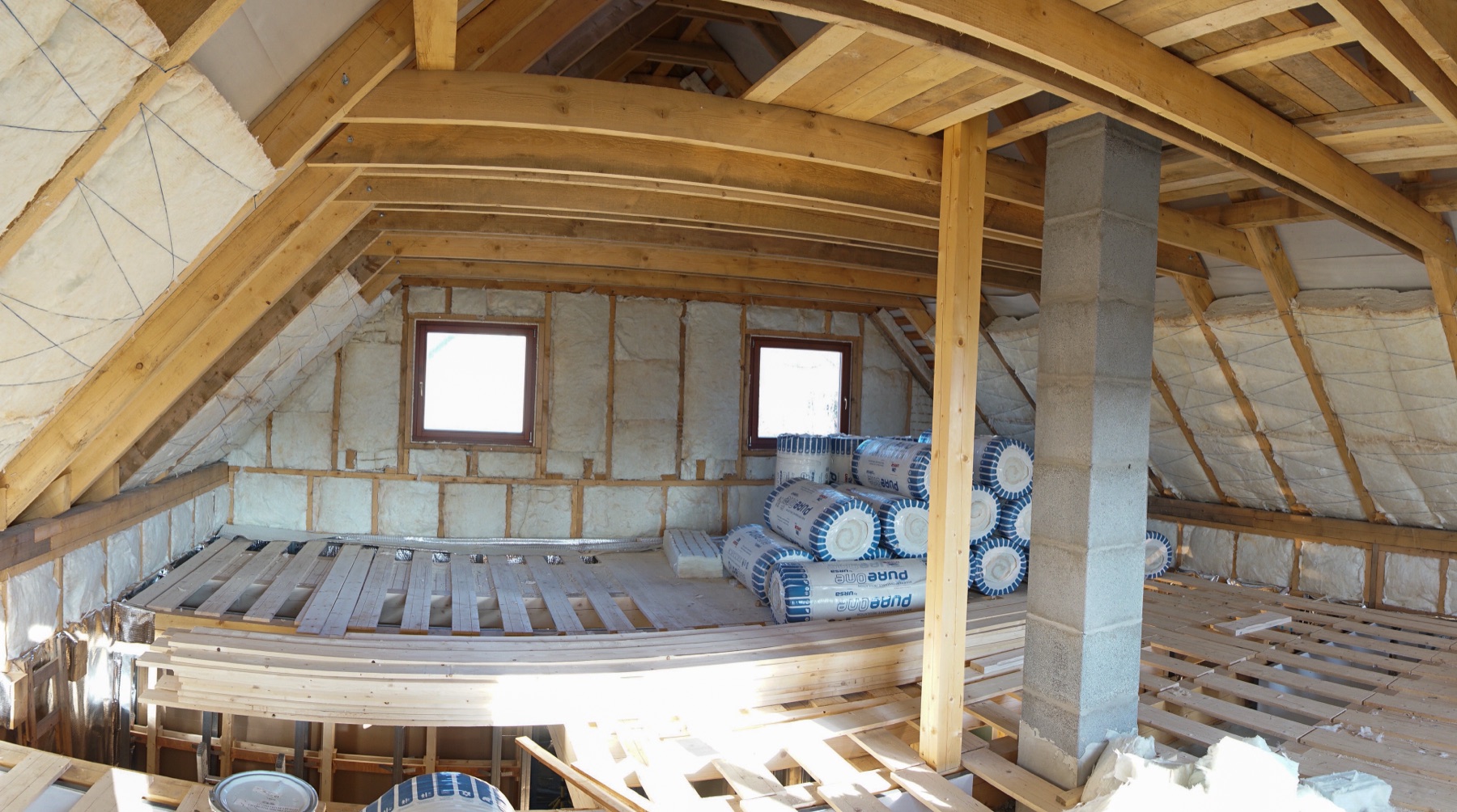 Krov podkroví s tepelnou izolací